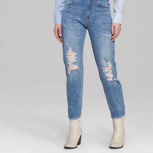 Wild Fable Distressed High Rise Mom Jeans
